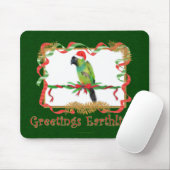 Grappige kerst Mousepad Nanday Conure Parrot Muismat (Met muis)