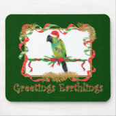 Grappige kerst Mousepad Nanday Conure Parrot Muismat (Voorkant)