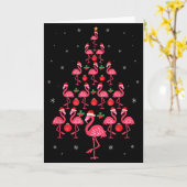 Grappige Kerst Nk Flamingo Boom Kerstcadeau Vogel Kaart (Gele Bloem)