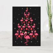 Grappige Kerst Nk Flamingo Boom Vakantie Cadeau Vo Kaart (Voorkant)