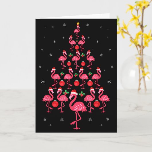 Grappige Kerst Nk Flamingo Boom Vakantie Cadeau Vo Kaart (Gele Bloem)