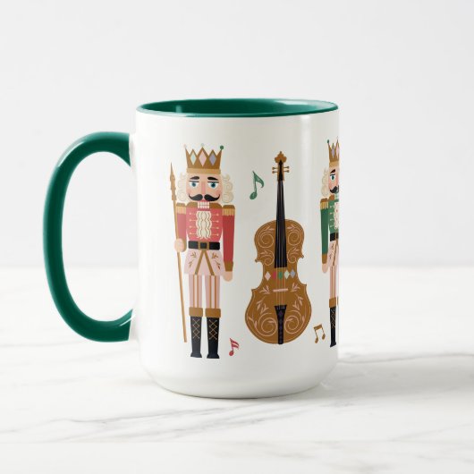 Grappige kerst notenkraker ballet vioolmuziek mok (Links)