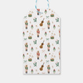 Grappige Kerst Notenkraker Monogram Crest Bow Cadeaulabel (Achterkant)