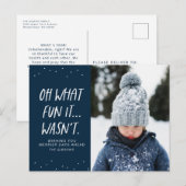 Grappige kerst oh wat leuk was het niet marine feestdagenkaart (Voorkant / Achterkant)