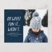 Grappige kerst oh wat leuk was het niet marine feestdagenkaart (Voorkant)