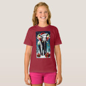 Grappige kerst olifant in Santa Hat T-shirt (Voorkant volledig)