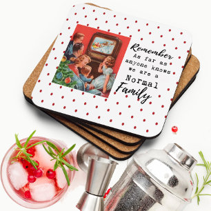 Grappige Kerst Onderzetter Retro Beste Vriend Norm