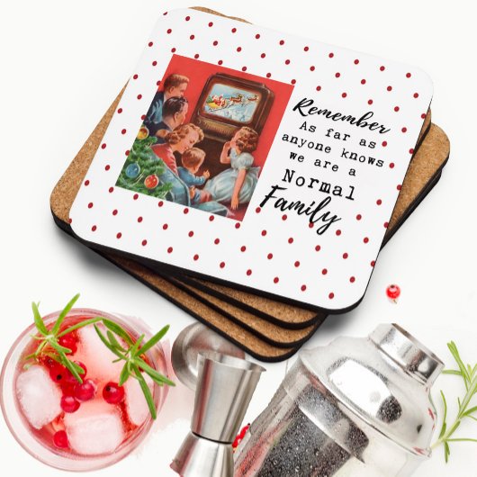 Grappige Kerst Onderzetter Retro Beste Vriend Norm