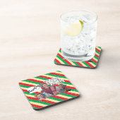 Grappige Kerst Onderzetter Retro Beste Vriendin Ou (Rechterzijde)