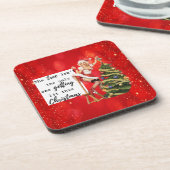 Grappige Kerst Onderzetter Retro Cadeau Beste Vrie (Linkerzijde)