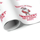 Grappige Kerst Ondeugend of Nice - Bewijs het! Cadeaupapier (Rol Hoek)