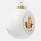 Grappige Kerst Ornament Happy Duck - aangepaste te (Links)