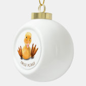 Grappige Kerst Ornament Happy Duck - aangepaste te (Rechts)