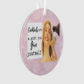 Grappige Kerst Ornament Retro Beste Vriend Geschen (voorkant)