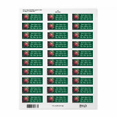 Grappige kerst ornament rood wit wervelingen etiket (Full Sheet)