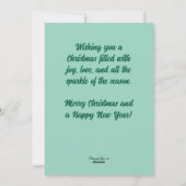 Grappige kerst ornament rood wit wervelingen feestdagenkaart (Achterkant)