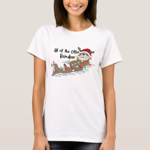 Grappige kerst otter t-shirt