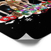 Grappige Kerst Panama Hond Whippet Hond Poster (Hoek)