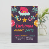 Grappige Kerst Party uitnodiging (Staand voorkant)