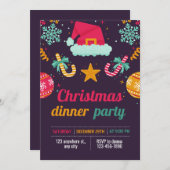 Grappige Kerst Party uitnodiging (Voorkant / Achterkant)