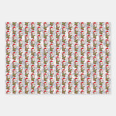 Grappige kerst Pembroke Welsh Corgi dragen sjaal Inpakpapier Vel (Voorkant 2)