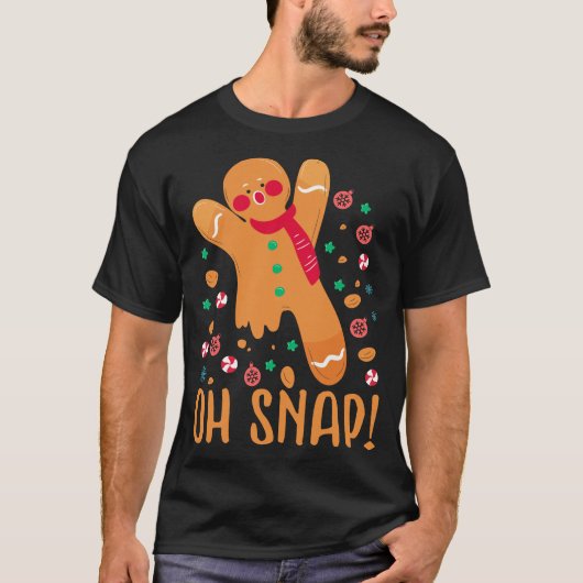 Grappige kerst peperkoek Oh Snap! T-shirt (Voorkant)