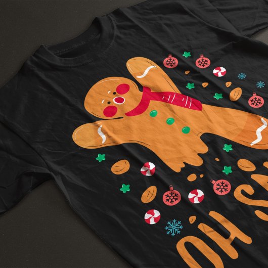 Grappige kerst peperkoek Oh Snap! T-shirt