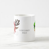 Grappige kerst personage gezicht gepersonaliseerde koffiemok (Center)