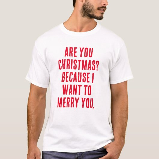 Grappige kerst pick-up lijn t-shirt (Voorkant)