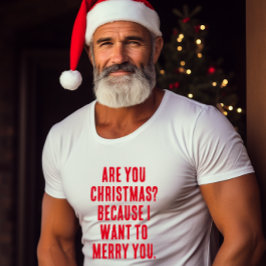Grappige kerst pick-up lijn t-shirt