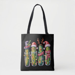 Grappige Kerst Pickle Augurken Vakantie Komkommer Tote Bag