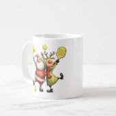 Grappige kerst pickleball koffiemok (Voorkant links)
