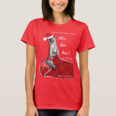 Grappige kerst Pinup Home Joke Dames Xmas T-shirt (Voorkant)