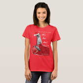 Grappige kerst Pinup Home Joke Dames Xmas T-shirt (Voorkant volledig)