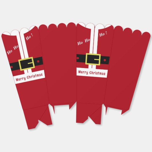 Grappige Kerst Popcorn Box Santa Gift Bedankdoosjes (Ongevouwen)