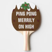 Grappige kerst pruim pudding ping pong peddel tafeltennisbatje (Voorkant)