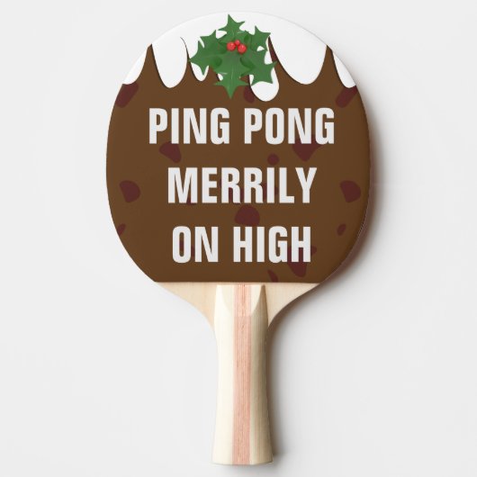 Grappige kerst pruim pudding ping pong peddel tafeltennisbatje (Voorkant)