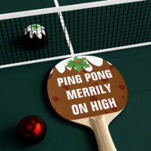 Grappige kerst pruim pudding ping pong peddel
