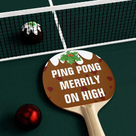 Grappige kerst pruim pudding ping pong peddel tafeltennisbatje