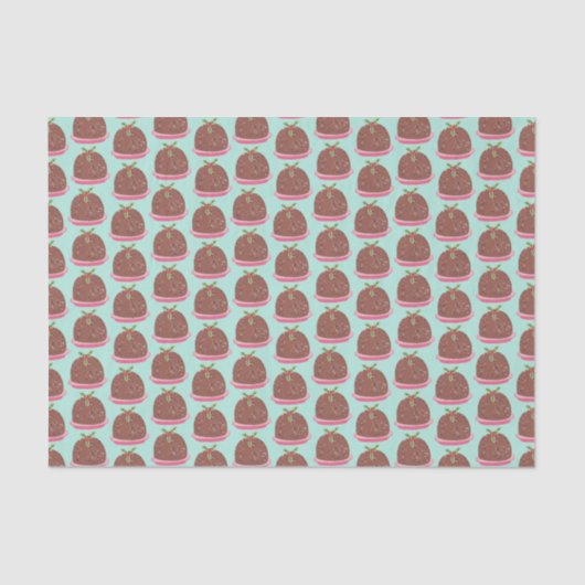 Grappige kerst pudding vakantie tissuepapier (Voorkant)