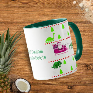 Grappige kerst pyjama dinosaurus, Xmas Party Mok