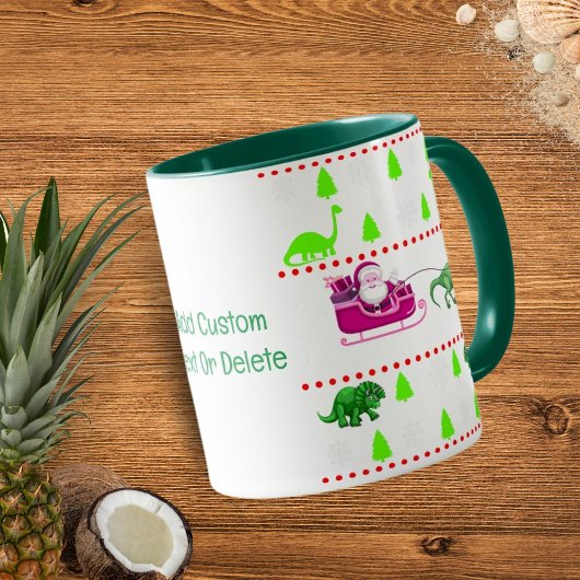 Grappige kerst pyjama dinosaurus, Xmas Party Mok