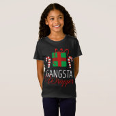 Grappige Kerst Pyjama Gangsta Wrapper Kerstmis T-shirt (Voorkant volledig)