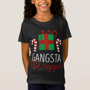 Grappige Kerst Pyjama Gangsta Wrapper Kerstmis T-shirt