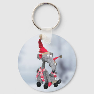 Grappige Kerst Ratten Sleutelhanger