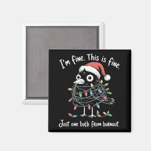 Grappige Kerst Raven Ik Ben Primaire Uitgeput Sarc Magneet
