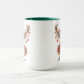 Grappige kerst-reindeer mok, Gepersonaliseerde naa Mok (Midden)