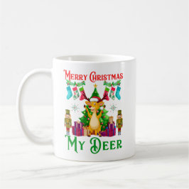 Grappige Kerst Reindeer, Prettig Kerstfeest Herten Koffiemok