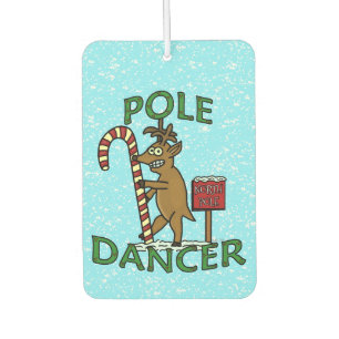 Grappige kerst rendier danser woordspeling luchtverfrisser
