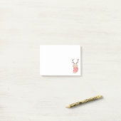 Grappige Kerst Rendier Goud Retriever Puppy Post-it® Notes (Op bureau)